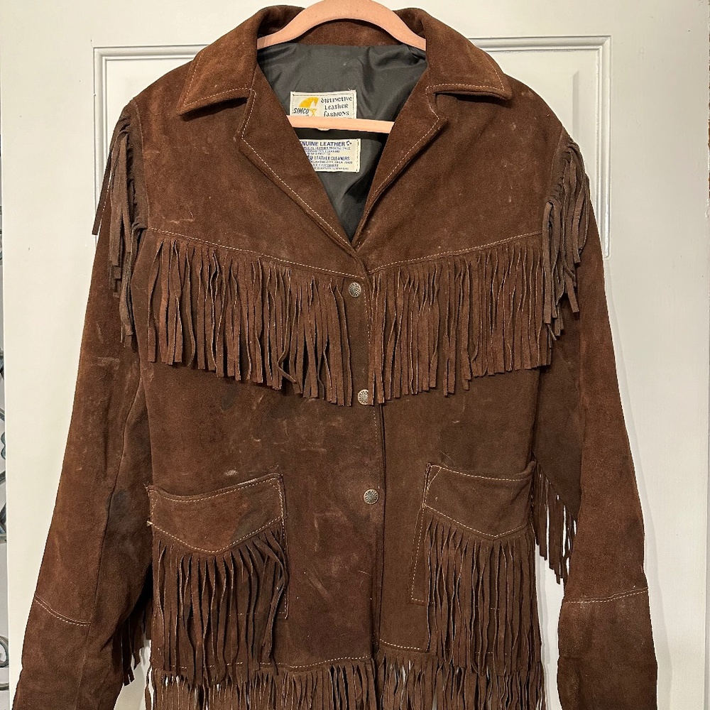 Vintage Leather Simco Fringed Jacket